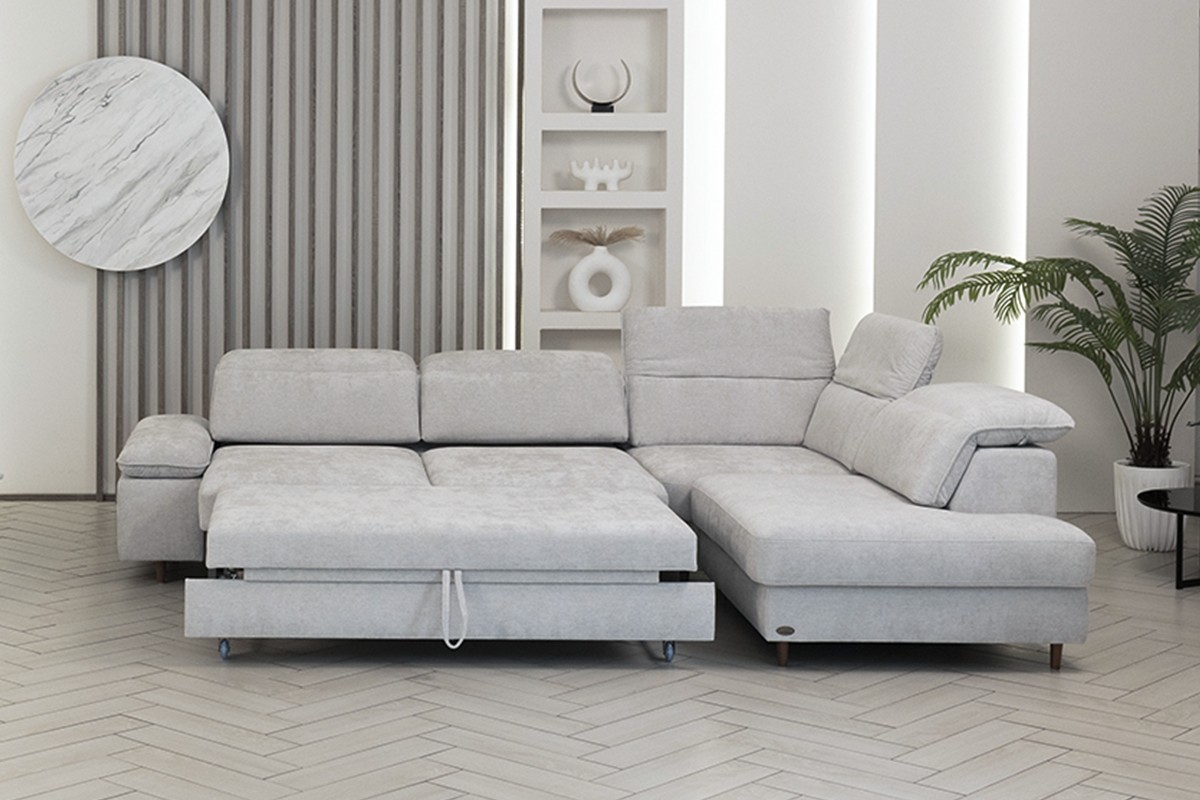 Диван Джакарта-2 — компактный угловой диван-кровать с регулируемой спинкой и подлокотником - в Мебель Лотус в Ставрополе