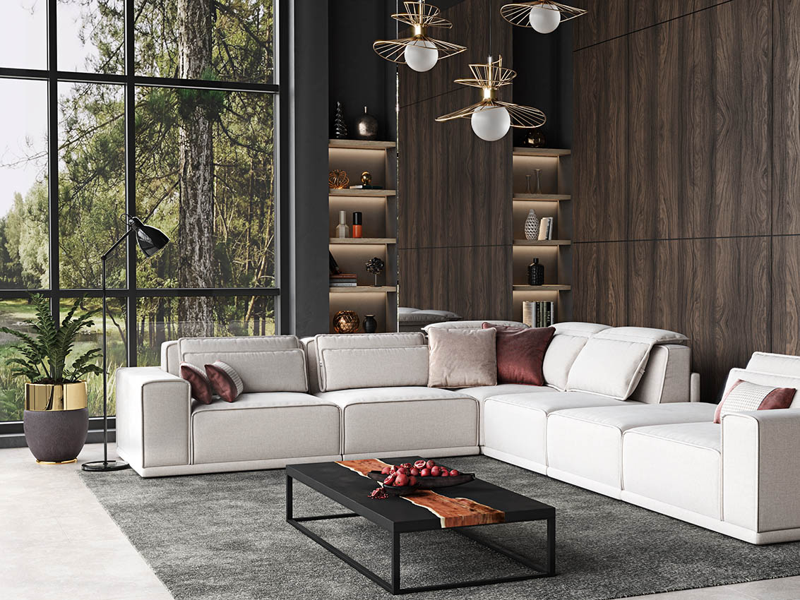 Диван прямой раскладной дизайнерский ROGER