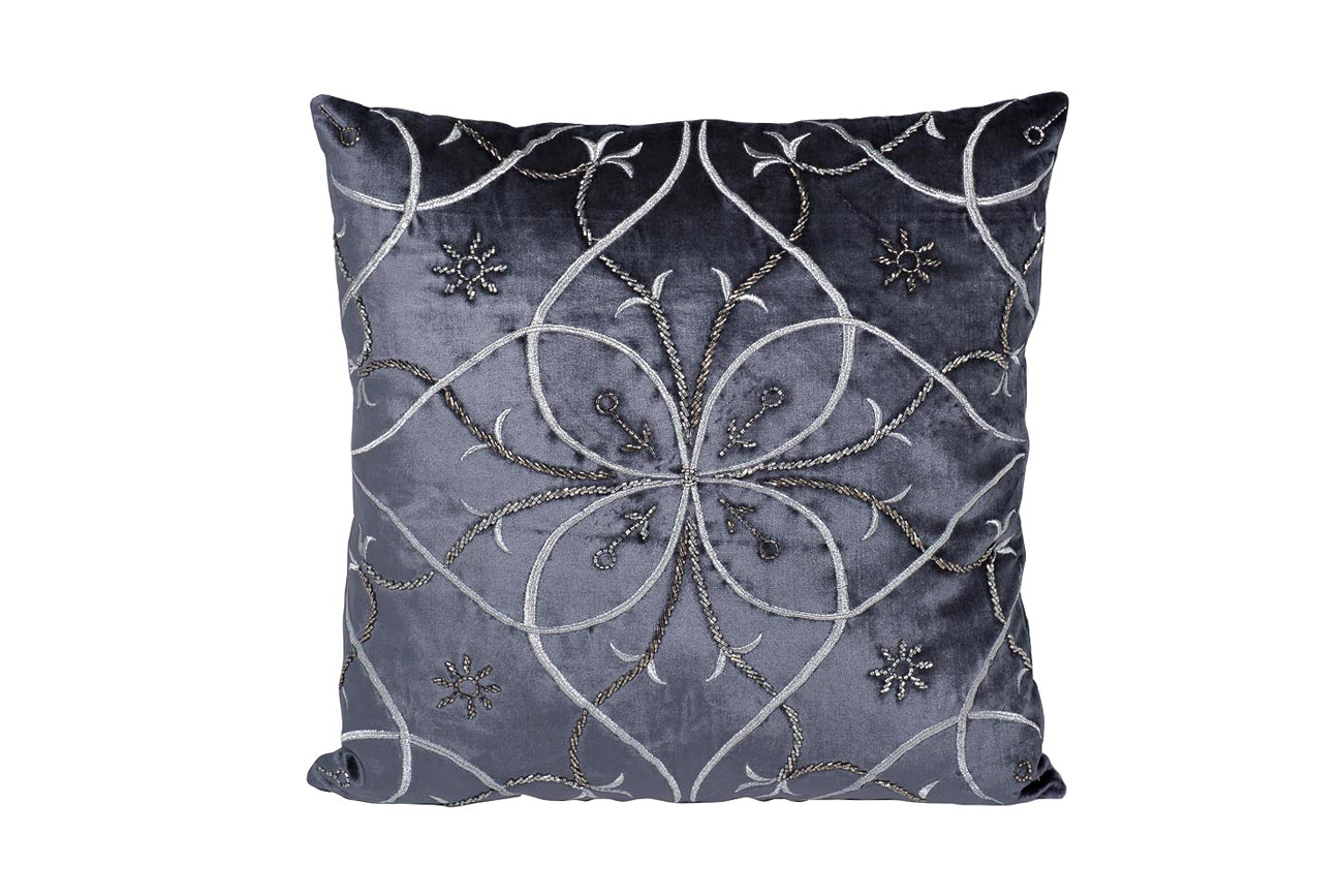 Подушка с вышивкой "Узор" синий 45*45см 70SW-28070 - в Мебель Лотус в Ставрополе