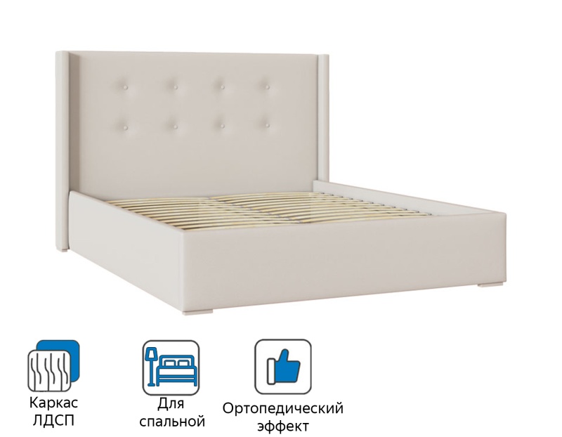 Кровать двуспальная с подъёмным механизмом Орландо 160х200 двуспальная  - MebelLotus в Ставрополе