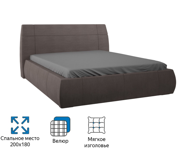 Кровать мягкая Анри 180х200 двуспальная  - MebelLotus в Ставрополе