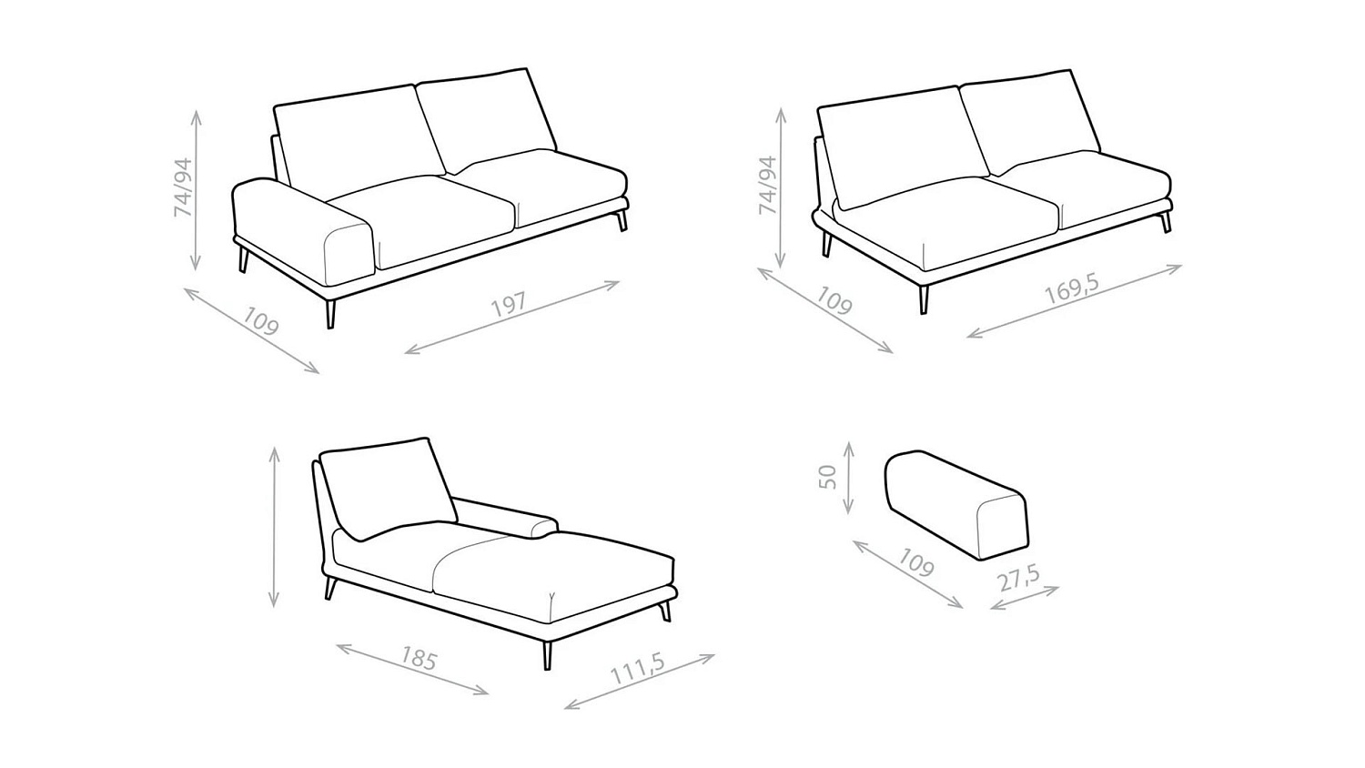Элегантный угловой диван Лофт