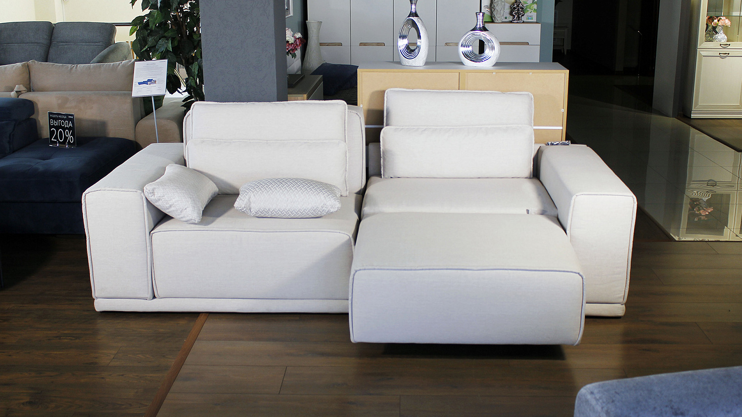 Диван прямой раскладной дизайнерский ROGER