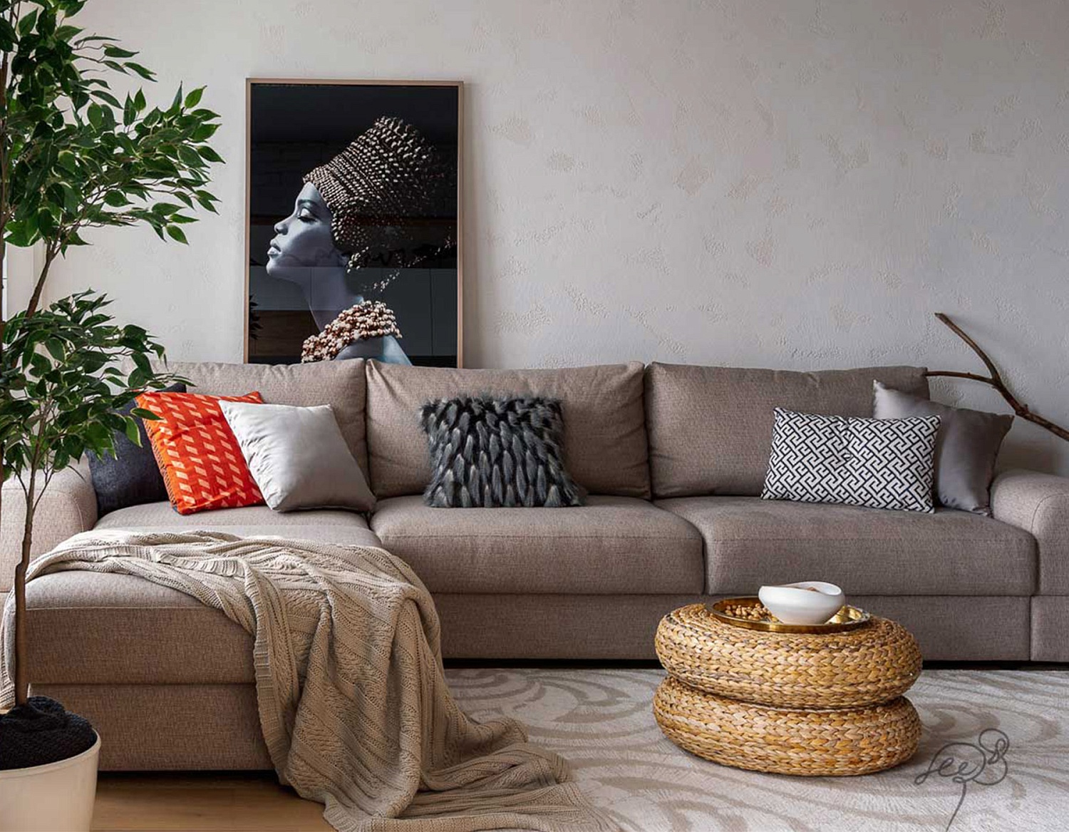 Диван с оттоманкой Каро (Caro)