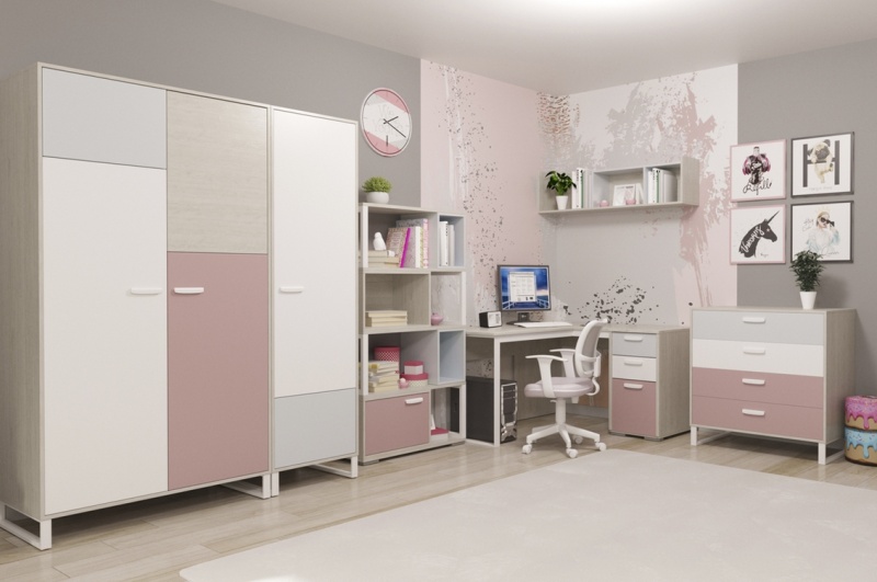 Мебель для подростковой комнаты Фабрика Мирлачева LIBERTY PINK - в Мебель Лотус в Ставрополе