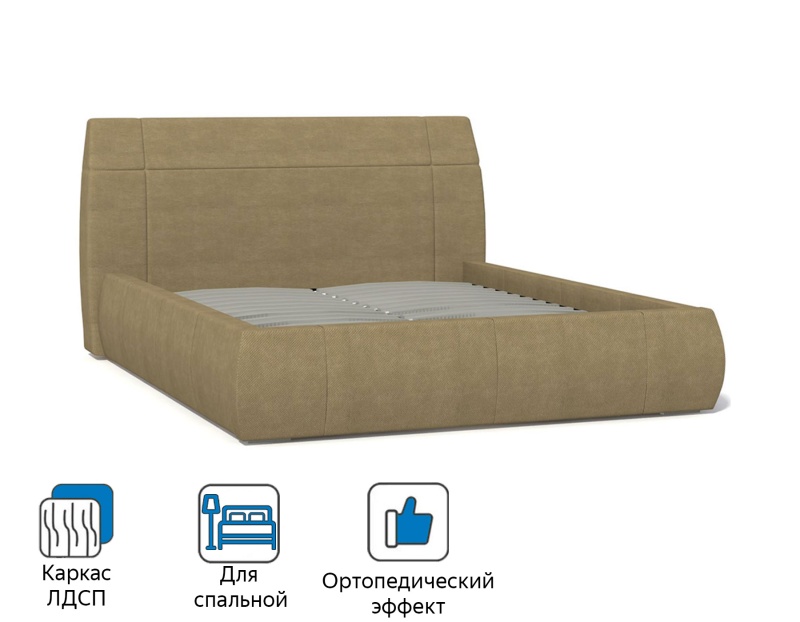 Кровать мягкая Анри 180х200 двуспальная  - MebelLotus в Ставрополе