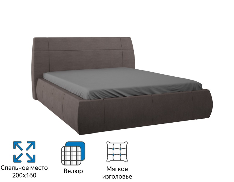 Кровать мягкая Анри 160х200 двуспальная  - MebelLotus в Ставрополе