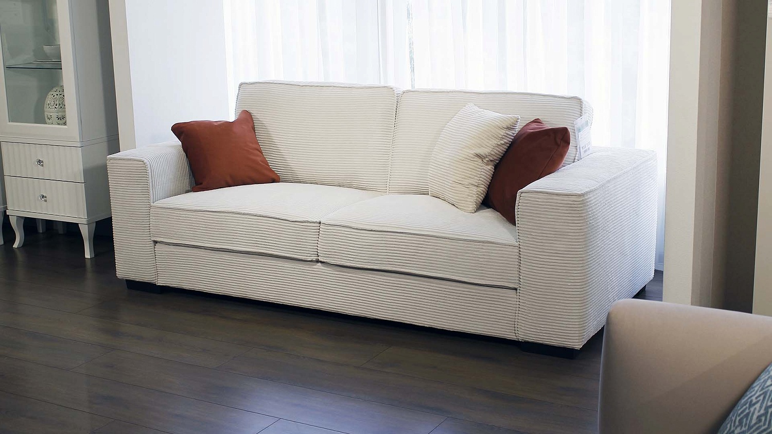 Новинка! Диван прямой Лотус SF-383 в белом цвете