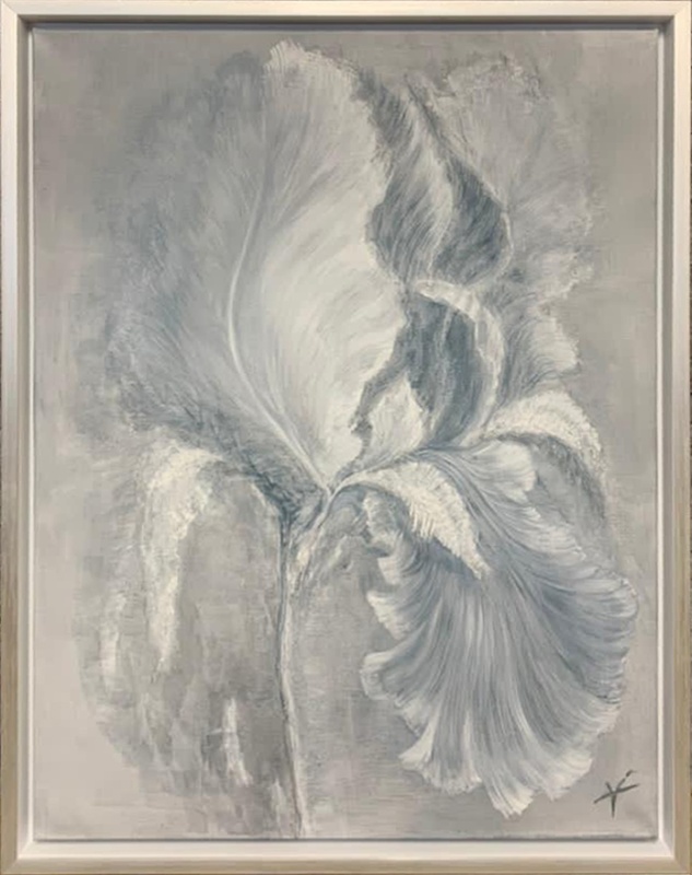 Холст "Ирис" 60*80 см, багет кэнвес серебр. 89VOR-FLOWER3 - в Мебель Лотус в Ставрополе