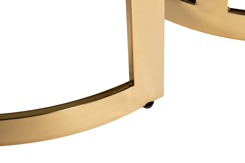Столы (наб 2шт) стекло чер.мрам/зол d60*60/d46*50 47ED-ET081S-GOLD