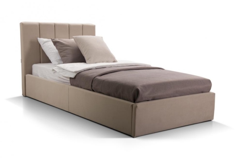 Кровать Фабрика Мирлачева SKARLETT-1-1200 с деревянной спинкой - MebelLotus в Ставрополе